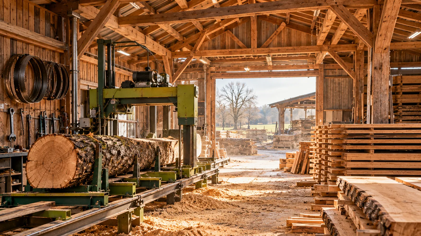 Atelier de la scierie Gonod-Morel à Dommartin