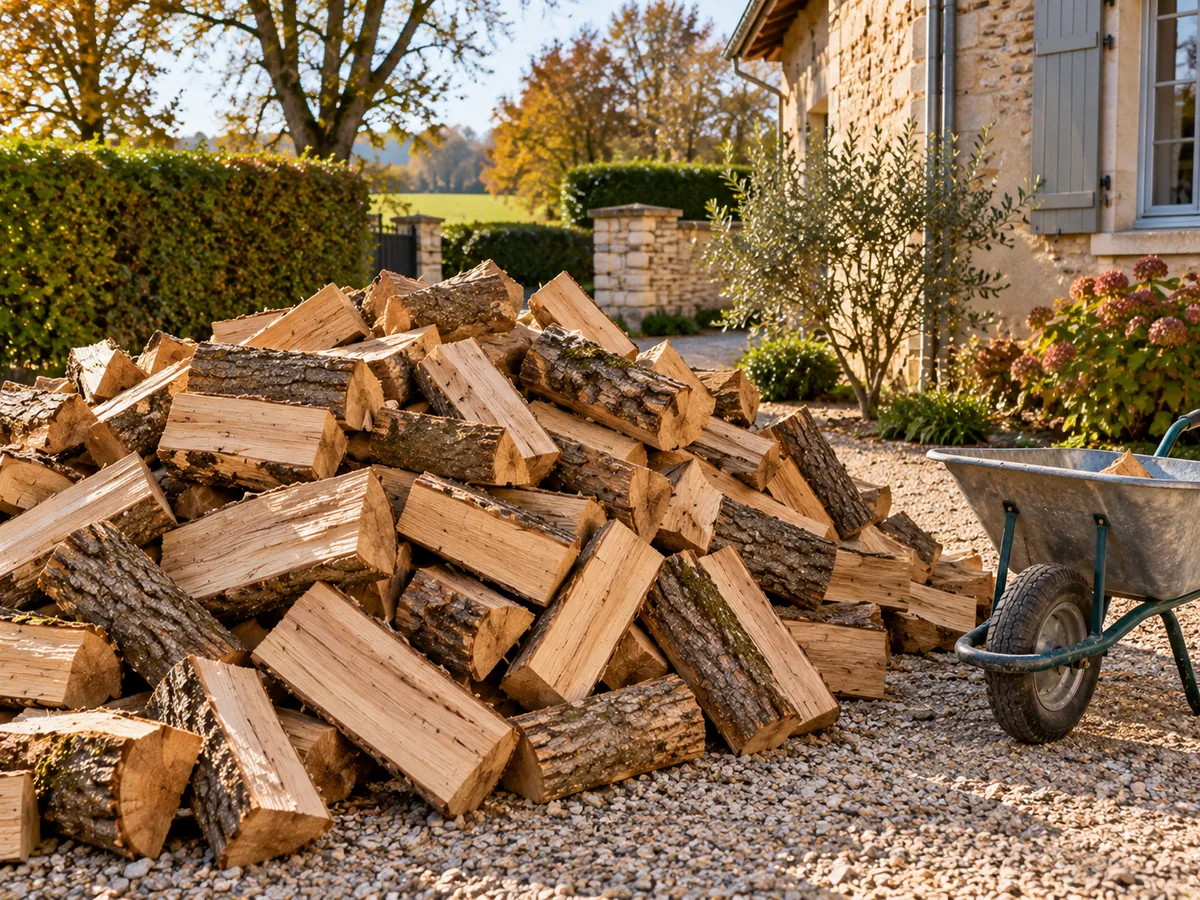 Livraison de bois de chauffage en vrac chez un particulier près de Mâcon